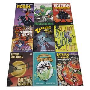 Lot of 9 DC Kids Graphic Comic Novels Batman Robin Super Sons Black Canary New